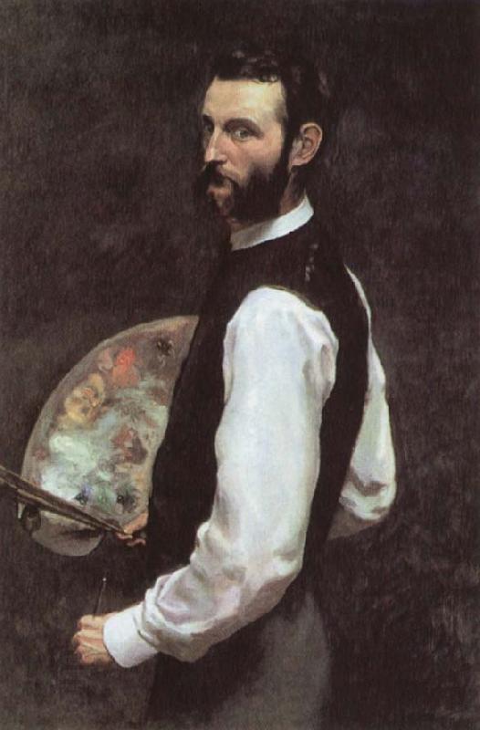 Frederic Bazille Self-Portrait with Palette oil painting picture